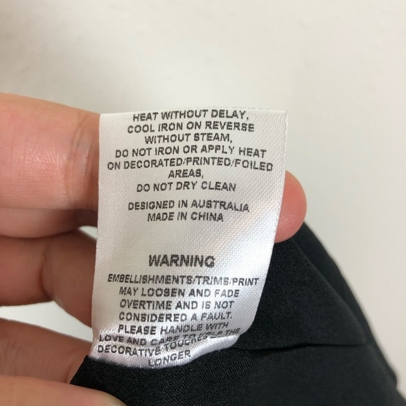 Black Floral Dress Medium Lumier by Bariano off shoulder - Picture 6 of 7